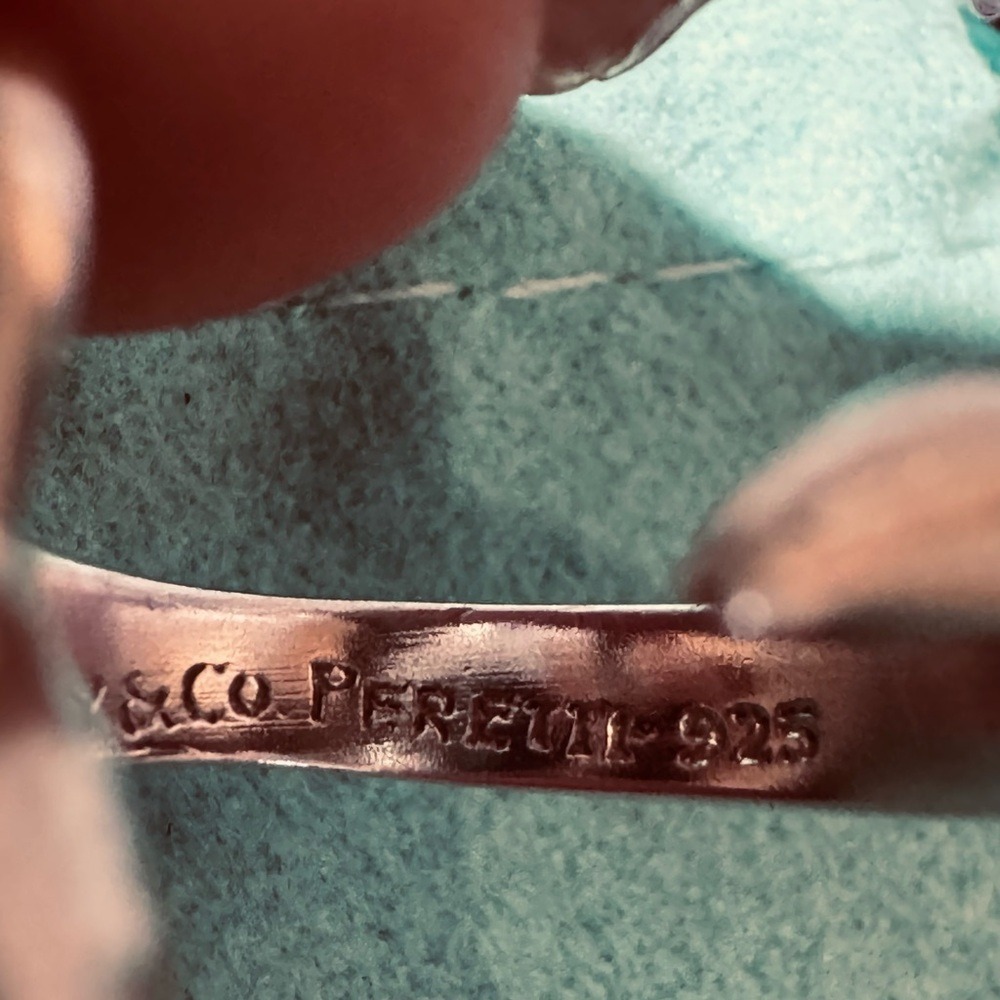 Tiffany & Co Elsa Peretti Open Heart Ring Sterling Silver 925 Size 5.5 US - Picture 7 of 9